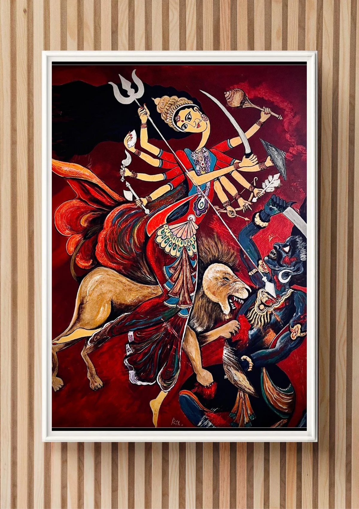 Goddess Durga – Original Contemporary Artwork by Pushpa Nath Jha
