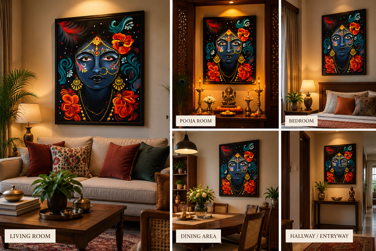 Blue Portrait — Original Impressionist Artwork by Shweta Pandit