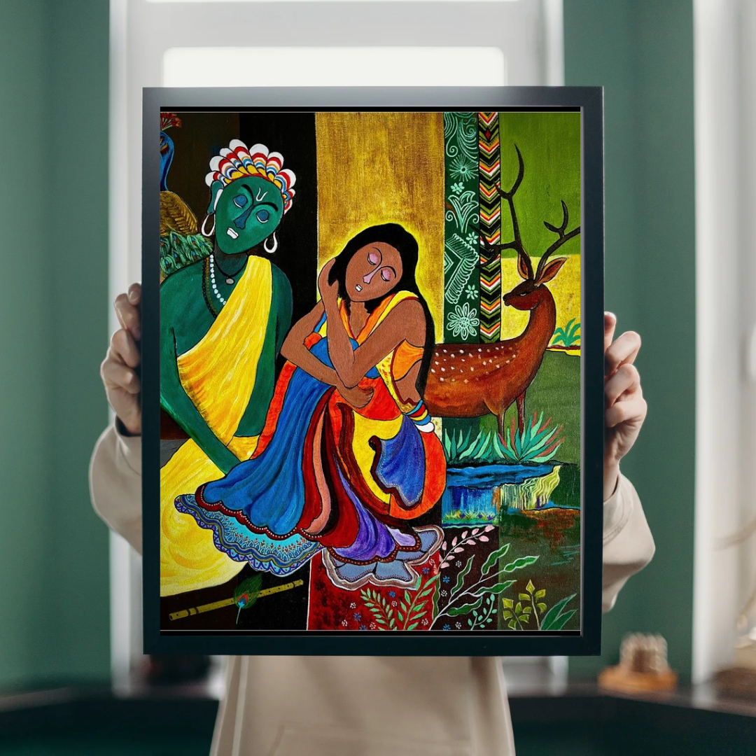 Kunj Bihari – Original Contemporary Artwork by Pushpa Nath Jha
