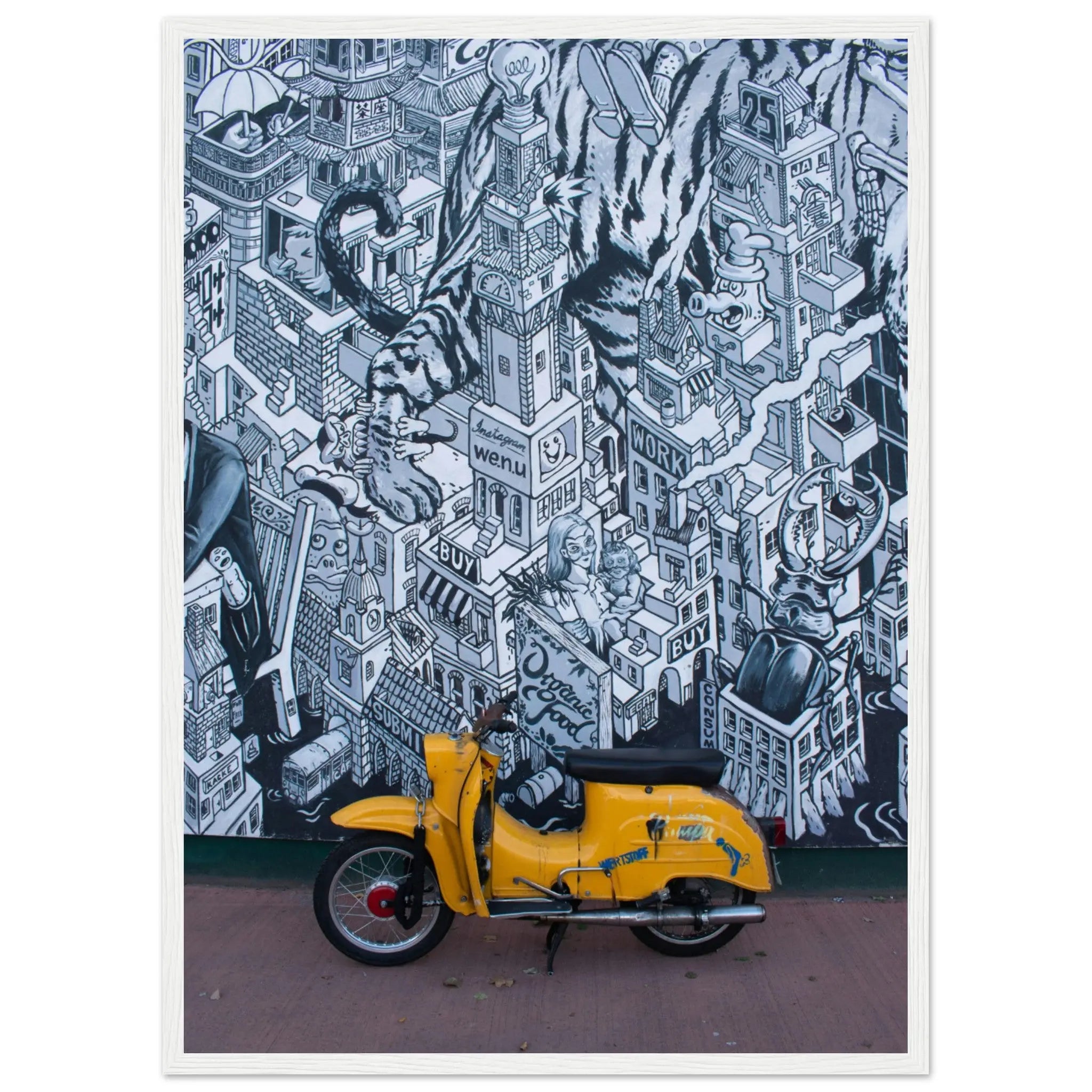 “Premium Wall Art” Graffiti Organic Food! Canvas Wiggle