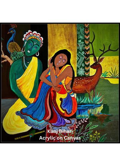 Kunj Bihari – Original Contemporary Artwork by Pushpa Nath Jha