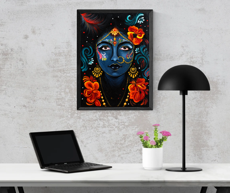 Blue Portrait — Original Impressionist Artwork by Shweta Pandit