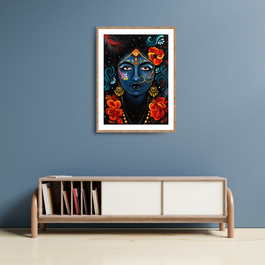 Blue Portrait — Original Impressionist Artwork by Shweta Pandit