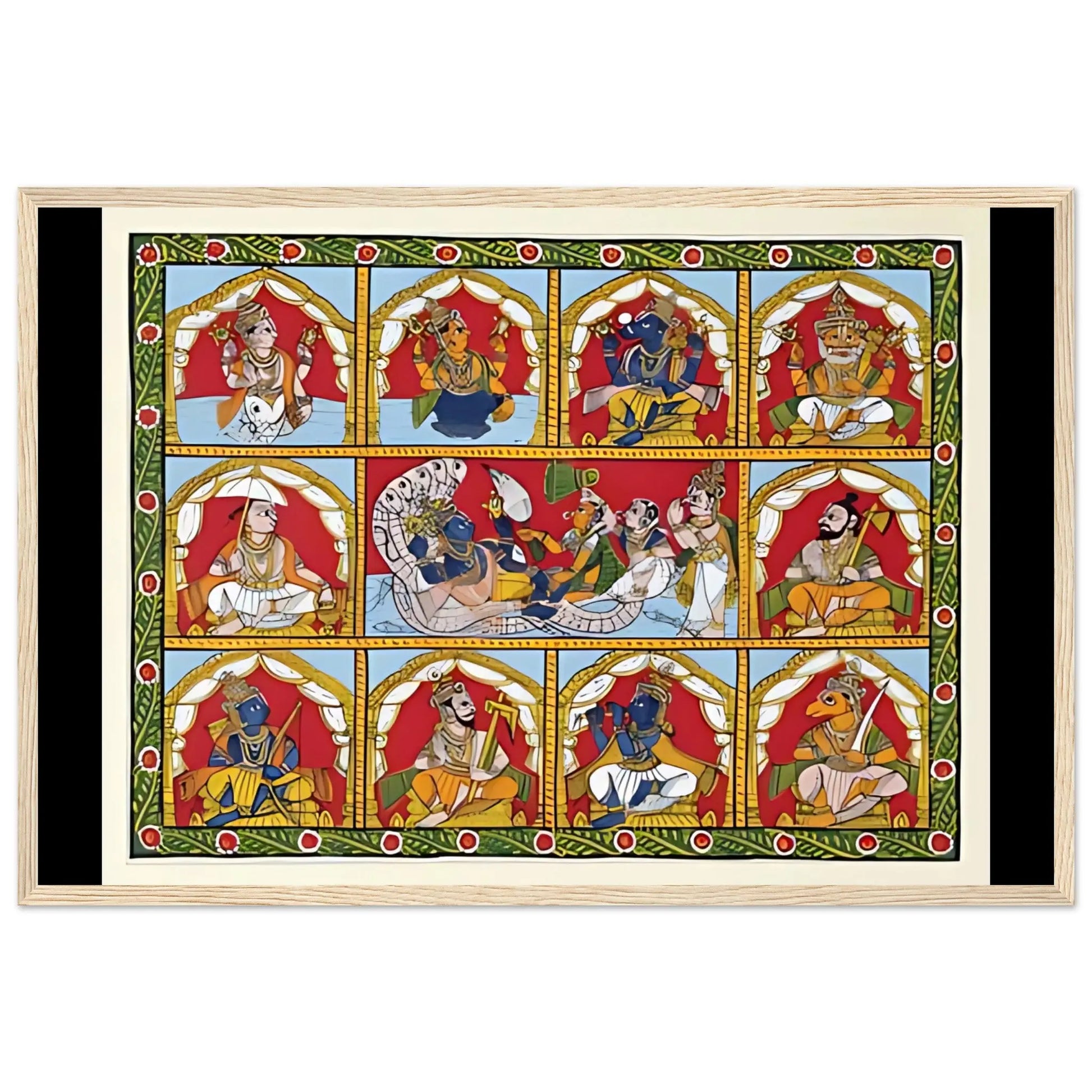 Matsya Avatar in Cheriyal painting.