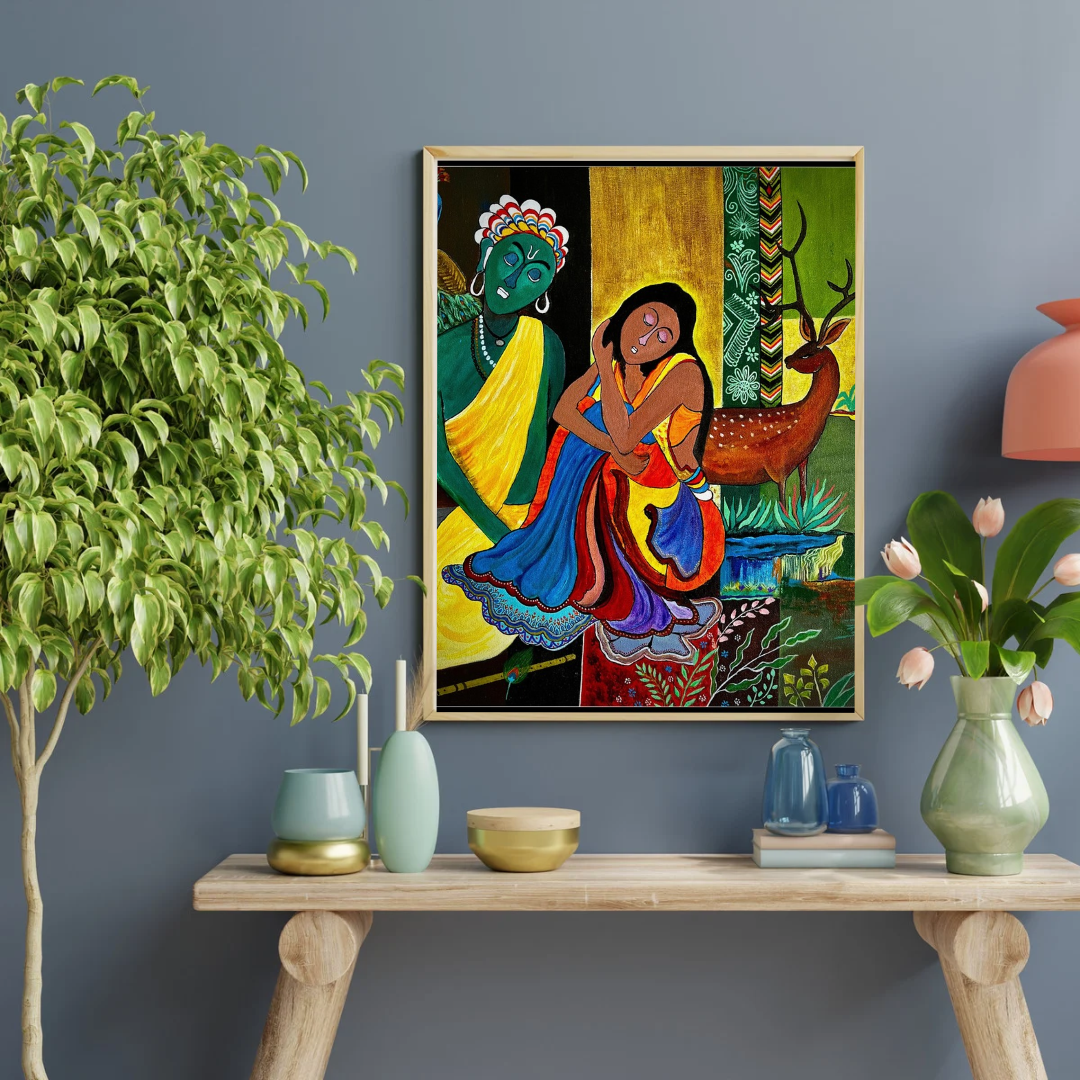 Kunj Bihari – Original Contemporary Artwork by Pushpa Nath Jha