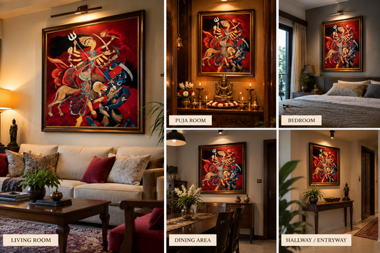 Goddess Durga – Original Contemporary Artwork by Pushpa Nath Jha