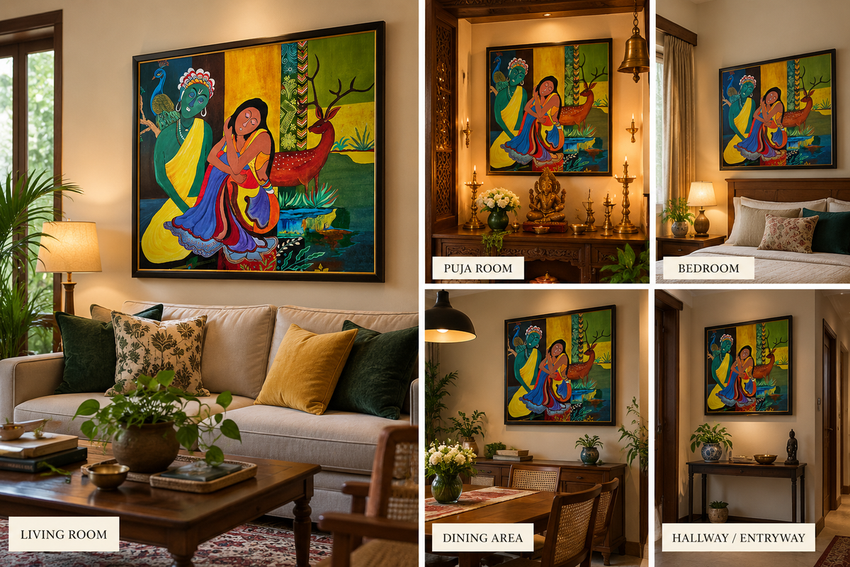 Kunj Bihari – Original Contemporary Artwork by Pushpa Nath Jha