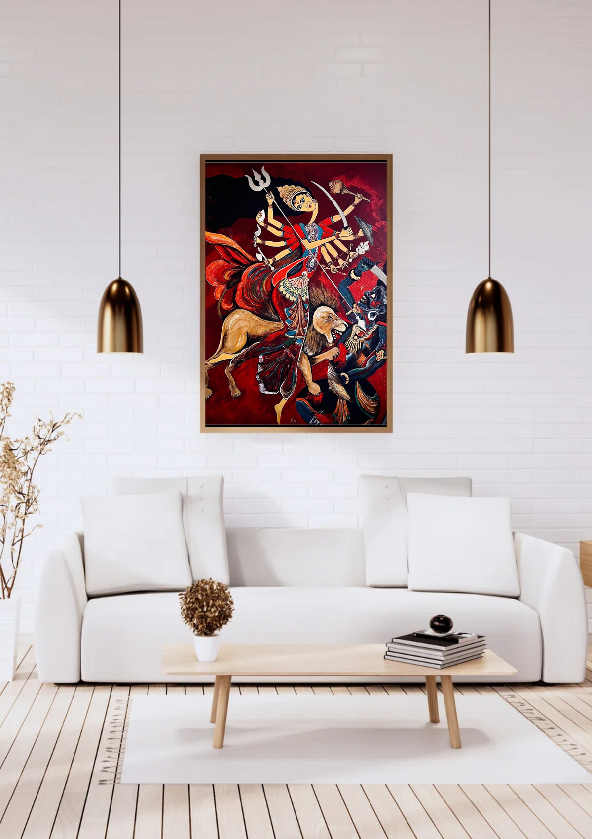 Goddess Durga – Original Contemporary Artwork by Pushpa Nath Jha